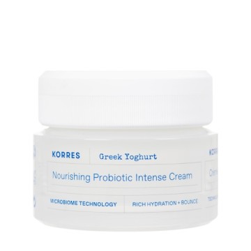 Korres Crème Hydratation au Yaourt Grec avec Probiotiques Texture Riche pour Peaux Sèches 40 ml