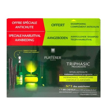 Rene Furterer Promo Triphasic Serum Progressive 8x 5.5ml & Anti Hair Loss Shampoo 100 ml