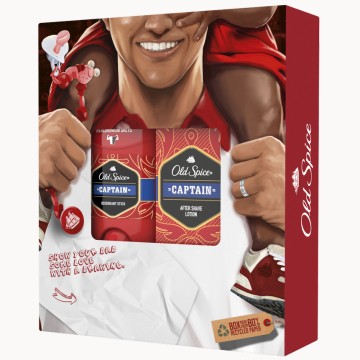 Old Spice Set Captain Deodorant Stick 50ml & Old Spice Captain Shower After Shave Lotion 100ml