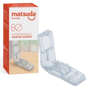 Matsuda Θήκη Χαπιών με Κόφτη σε Διάφανο χρώμα Matsuda Θήκη Χαπιών με Κόφτη σε Διάφανο χρώμα