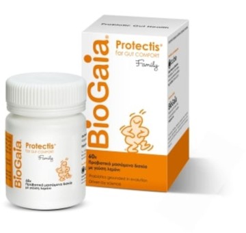 BioGaia Family Protectis , 60 Προβιοτικά Μασώμενα Δισκία με Γεύση Λεμόνι