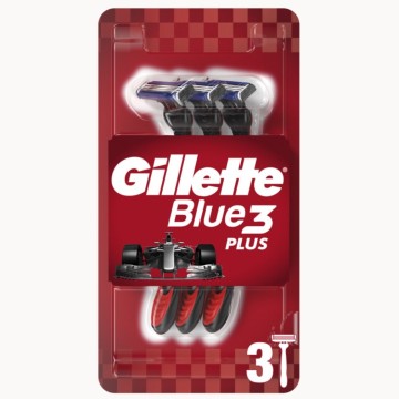 Gillette Blue 3 Plus Rasoirs Rouges 3pcs