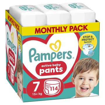 Pampers Pants Πάνα-βρακάκι Μέγεθος 7 (15kg+) - 114 τεμάχια