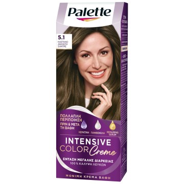 Palette Ιntensive Color Cream 5.1 Καστανό Ανοιχτό Σαντρέ