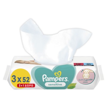 Pampers Sensitive Baby Wipes 156 τεμάχια