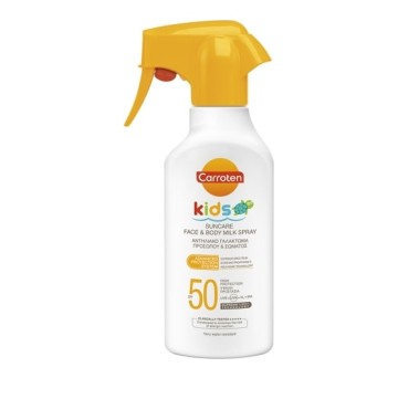 Carroten Kids Spray Qumështi për fytyrë dhe trup për kujdes nga dielli Spf 50 270 ml