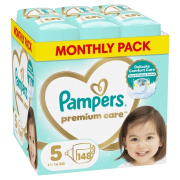 Pampers Monthly Premium Care No5 (11-16kg) 148τμχ