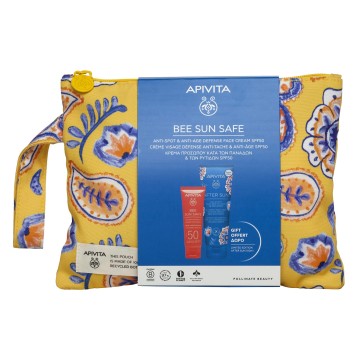 Apivita Promo Bee Sun Safe crema viso anti-macchie e anti-età SPF50 50 ml e doposole 100 ml