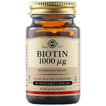 Solgar Biotine 1000mg, 50 Gélules Végétales