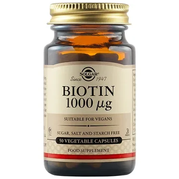 Solgar Biotine 1000mg, 50 Gélules Végétales Solgar Biotine 1000mg, 50 Gélules Végétales
