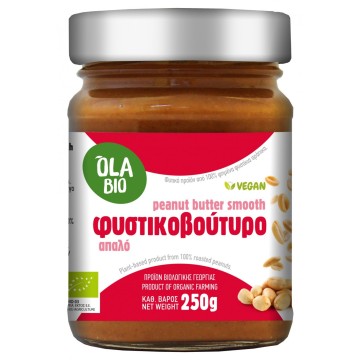 Ola Bio Peanut Butter Smooth, 250g