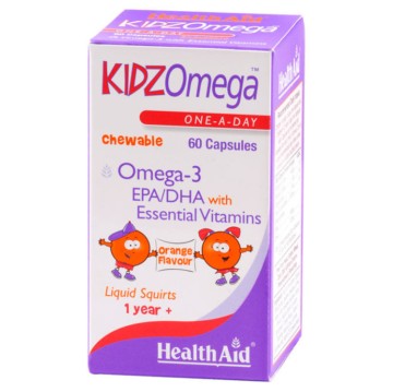 Health Aid Kidzomega Omega 3 që përtypet, 60 kapele