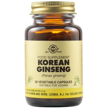 Solgar Korean Ginseng, 50 Vegetable Capsules Solgar Korean Ginseng, 50 Vegetable Capsules