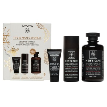 Apivita Promo Mens Care  Κρέμα Προσώπου/Ματιών, 50ml & Σαμπουάν-Αφρ...