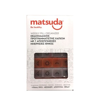 Planifikues javor i pilulave Matsuda me këllëf 7 ditësh të shkëputshme