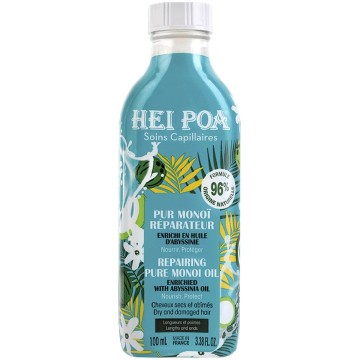 Hei Poa Восстанавливающее чистое масло монои, обогащенное маслом абиссинии, для сухих волос 200 мл