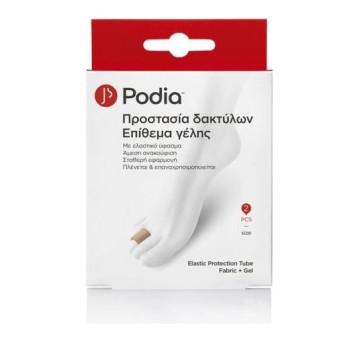 Podia Elastic Protection Tube Тканевая и гелевая защита пальцев, средняя гелевая подушечка 2 шт.