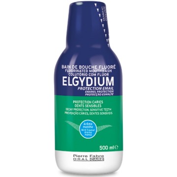 Elgydium Bain de Bouche Antibactérien au Fluor pour Dents Sensibles et Maladies Parodontales 500 ml