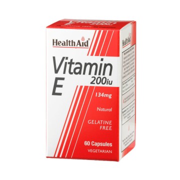 Health Aid Витамин Е 200 МЕ 60 травяных капсул