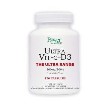 Power Health The Ultra Range Ultra Vit-C + D3 500 mg 120 капсули