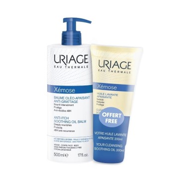 Uriage Xemose anti itch soothing balm 500ml & Δώρο cleansing soothing oil 200ml