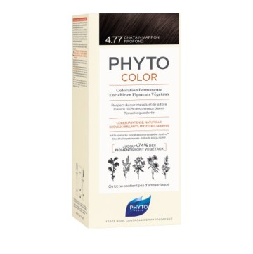 Phyto Phytocolor Permanent Hair Dye No 4.77 Intense Maroon Brown