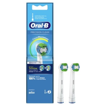 Oral-B Precision Clean Ανταλλακτικές Κεφαλές Ηλεκτρικής Οδοντόβουρτσας 2τμχ