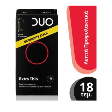DUO Premium Extra Thin Paket Ekonomik Shumë i Hollë 18 copë