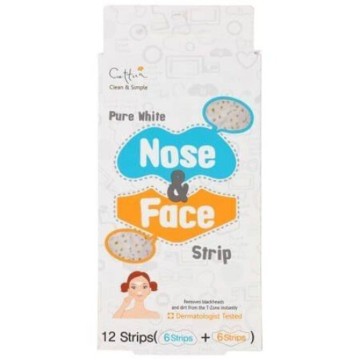 Cettua Pure White Patch pour le nez et le visage, patchs anti-huile/points noirs 12 pièces
