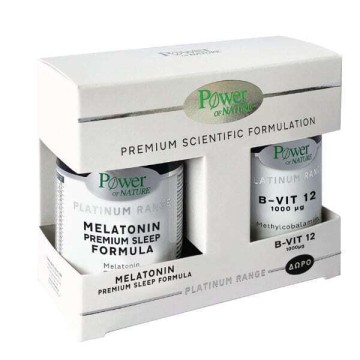 Power Of Nature Promo Platinum Range Melatonin Sleep Formula 30 капсул и B-Vit 12 1000 мг 20 таблеток