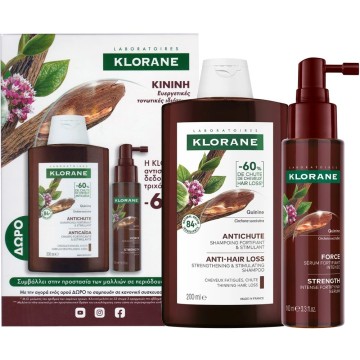 Klorane Promo Quinine Anti-Hair Loss Serum, 100ml & Shampoo, 200ml Klorane Promo Quinine Anti-Hair Loss Serum, 100ml & Shampoo, 200ml
