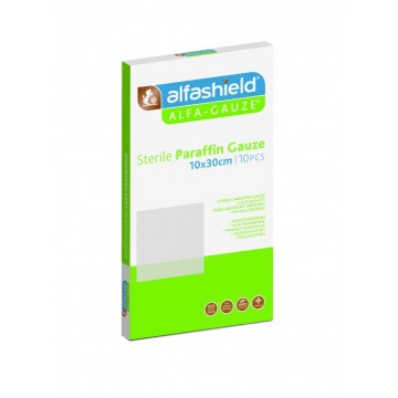 Alfashield Alfa-Gauze Garzë Parafine Sterile 10x30cm 10 copë