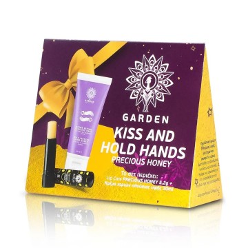 Комплект Garden Kiss & Hold Hands Precious Honey Lip Care 5,2 g и крем за ръце 30 ml