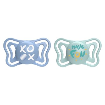 Chicco Πιπίλα Σιλικόνης PhysioForma Light Σιέλ/Βεραμάν 6-16m, 2 τεμ...