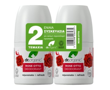 Dr.Organic Rose Otto Deodorant, 2x50ml Dr.Organic Rose Otto Deodorant, 2x50ml