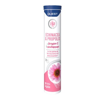 Quest Once A Day Echinacea & Propolis 20 αναβράζοντα δισκία Λεμόνι Quest Once A Day Echinacea & Propolis 20 αναβράζοντα δισκία Λεμόνι