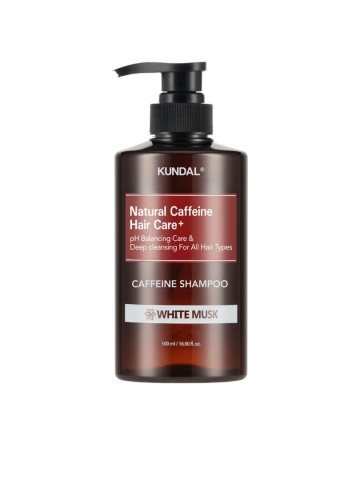 Kundal Natural Caffeine Hair Care+ Shampoo White Musk, 500ml