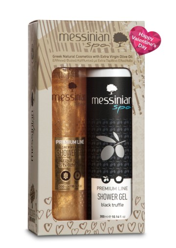 Messinian Spa Promo Premium Line Shimmering Shower Gel Βασιλικός Πολτός & Ελίχρυσος 300ml & Shower Gel Black Truffle 300ml
