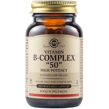 Solgar Formula B-Complex 50 ، 100 كبسولة نباتية