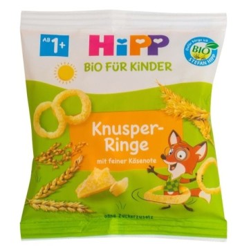 Anelli di formaggio croccante per bambini Hipp 1-3 anni 25gr