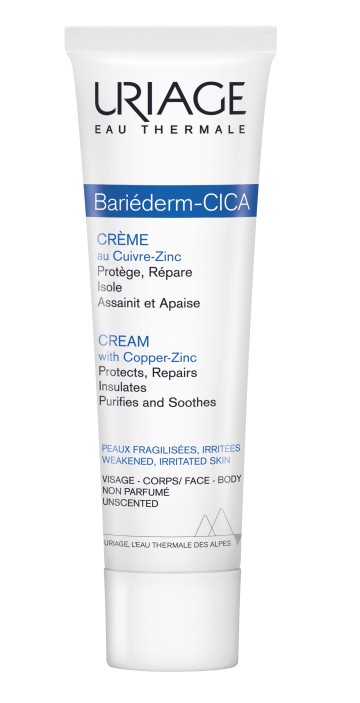 Uriage Bariederm Cica-Creme Reparatrice CU-Zn, Восстанавливающий крем для чувствительной кожи 100мл
