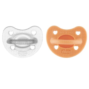 Chicco Physio Forma Luxe залъгалка All Silicone Orange/Grey 6-16m 2 броя