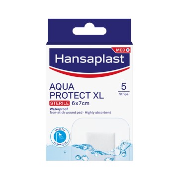 Hansaplast Antibacterial XXL Aqua Protect Sterile 8 x 10 cm 5 бр