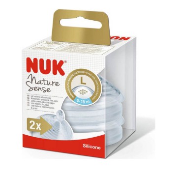 Nuk Nature Sense Weiche Silikonnippel Groß 2St