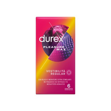 Durex Προφυλακτικά Με Κουκιδες και Ραβδώσεις Pleasuremax 6τμχ