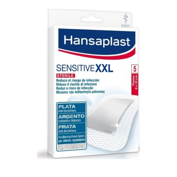Стерильные клейкие прокладки Hansaplast Med Sensitive XXL 10x8см 5шт.