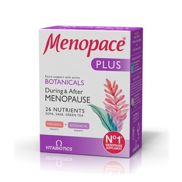 Vitabiotics Menopace Plus, комплексная добавка для лечения менопаузы, 2x28 таблеток