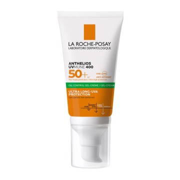 La Roche Posay Anthelios UVMune 400 Oil Control Gel-Cream SPF50+, Krem kundër diellit për fytyrën për efekt mat 50ml