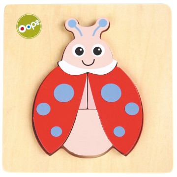 Oops Puzzle Wooden 3D Ladybug 12m+