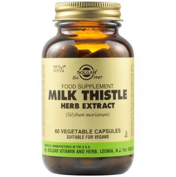 Solgar Milk Thistle Herb & Seed Extract, 60 Vegetable Capsules